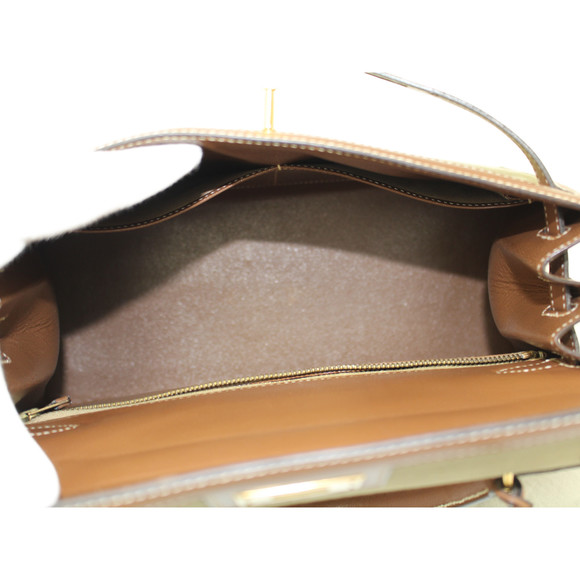 Hermes Kelly 28 Brown Moss Green - Picture 9 of 16